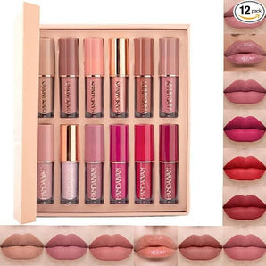 12Pcs Velvet Matte Liquid Lipstick Set