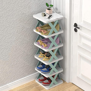 X Shape Shoe Shelf - 6 Layers